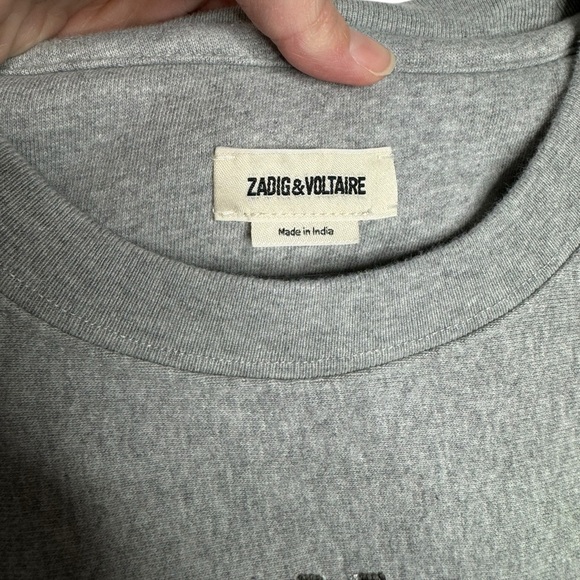 Zadig & Voltaire | Champ Cannetille Sweatshirt in Gris Chine Large - Picture 5 of 7